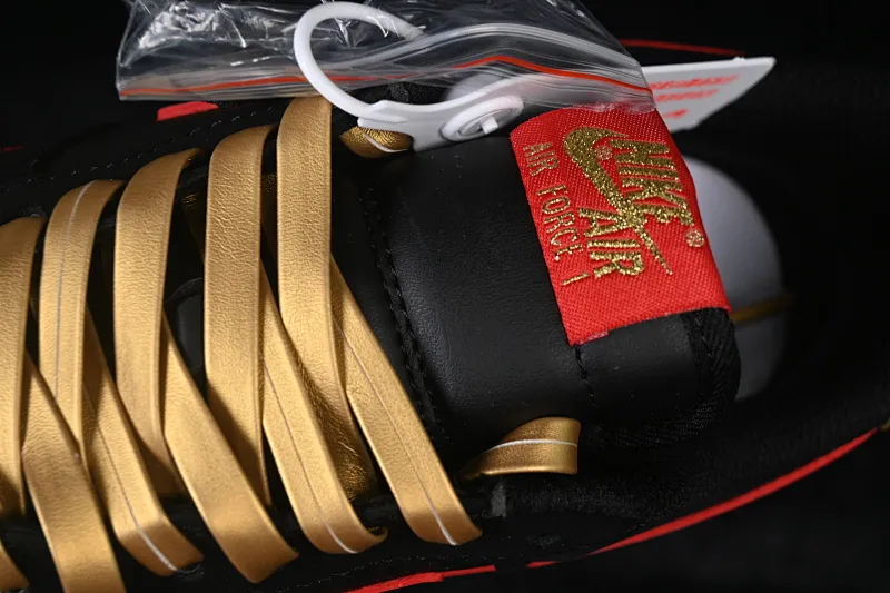 All Categories Nk Air Force 1 Air Force Series Nk Air Force 1 Low Air Force Low Nike Air Force 1'07 Low Black Gold Red Flame Air Force One Low Casual Shoes NH0601-528